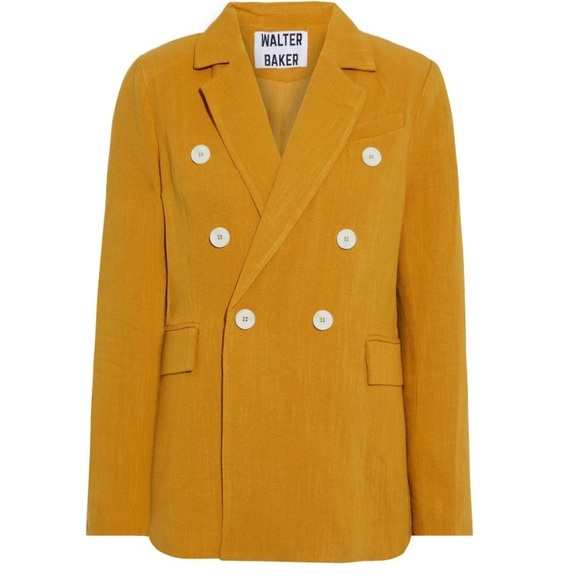 Walter Baker | Roger Double Breasted Jacket Mustard Size S - Picture 8 of 9